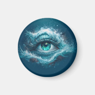 Fantasiebild - Alte blaue Augen Magnet