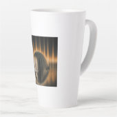 Fantasiebild Bronze-Halbkuppel auf reflektierender Milchtasse (Rechte Ecke)