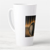 Fantasiebild Bronze-Halbkuppel auf reflektierender Milchtasse (Linke Ecke)