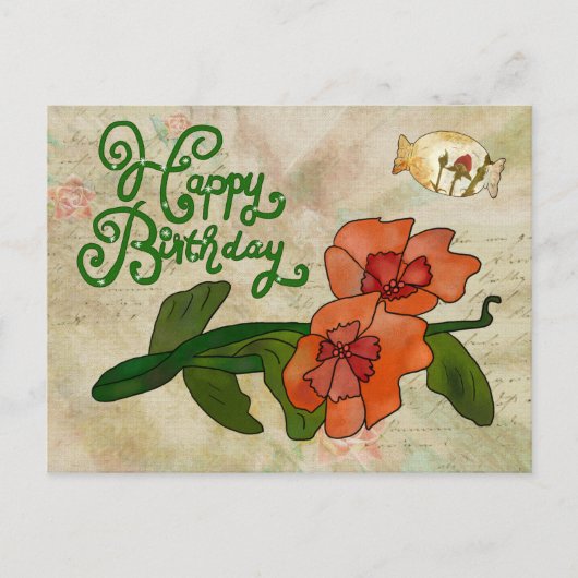 Fantasieblume Postkarte (Vorderseite)