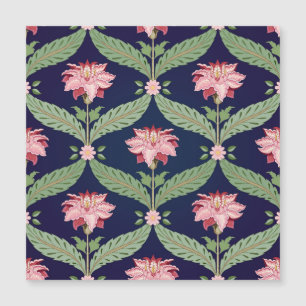 Fantasieblumen: Dunkle indische Motive Magnetkarte