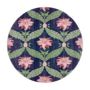 Fantasieblumen: Dunkle indische Motive Schneidebrett