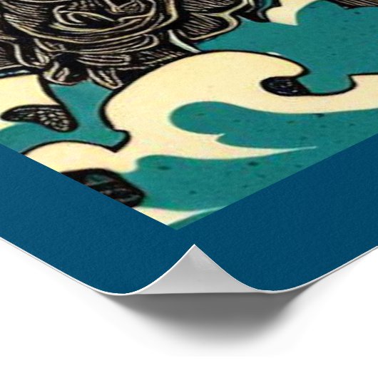 Fantasiedempfone - Holzschnitt 1 Poster (Ecke)