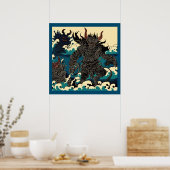 Fantasiedempfone - Holzschnitt 1 Poster (Küche)