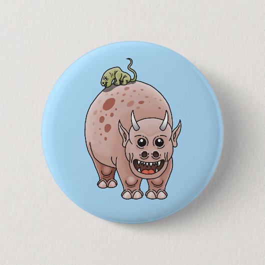 Fantasiedinosaurier Button (Vorderseite)