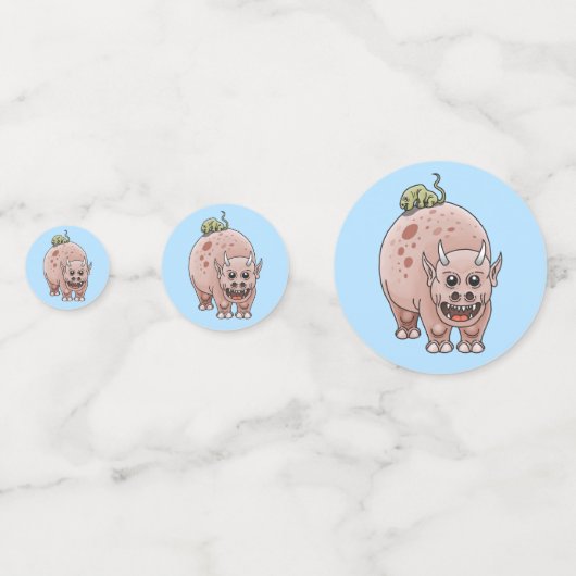 Fantasiedinosaurier Konfetti (Vorderseiten)