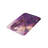 Fantasiefrau mit lila Frisur Bath Mat Badematte (Schrägansicht)