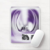 Fantasiefrau und Augen lila Kunst Mousepad (Mit Mouse)
