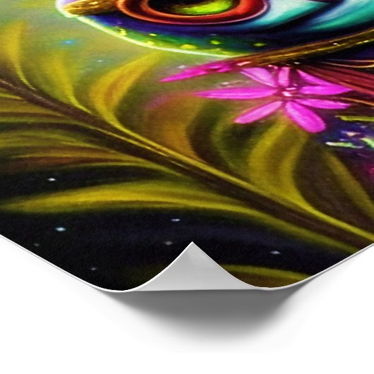 Fantasiefrosch mit Hut Poster (Ecke)