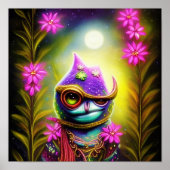 Fantasiefrosch mit Hut Poster (Vorne)