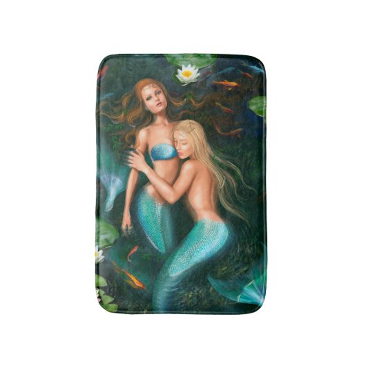 Fantasiefürstendamme im See Bath Mat Badematte (Vorderseite Vertikal)