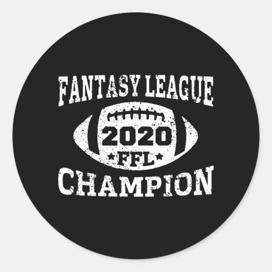 Fantasiefußball Runder Aufkleber (Vorderseite)