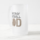 Fantasiefußballgott Mattglas Bierglas (Vorderseite Links)
