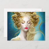 Fantasiegemälde eines sensualen Schwimmers Postkarte (Vorne/Hinten)