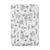 Fantasiegezeichnete Fische Creachers Pflanze Blätt Badematte (Vorderseite Vertikal)