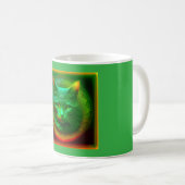 Fantasiekatze vor dem Wappen Kaffeetasse (VorderseiteRechts)