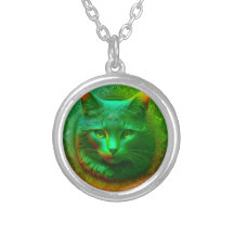 Fantasiekatze vor dem Wappen