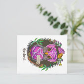 Fantasiekeule - niedliche Eule Postkarte (Stehend Vorderseite)