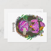 Fantasiekeule - niedliche Eule Postkarte (Vorne/Hinten)