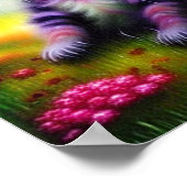 Fantasiekitten und Mond Poster (Ecke)