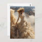 Fantasiekleid aus Wolkenmotiven Fotografie Postkarte (Vorne/Hinten)