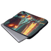 Fantasiekriegerroboter Laptopschutzhülle (Vorne Knopf)