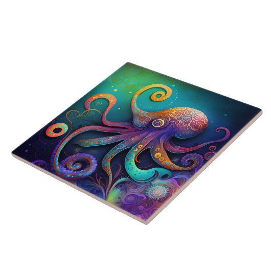 Fantasiektopus, Aquarellon Fliese (Seite)