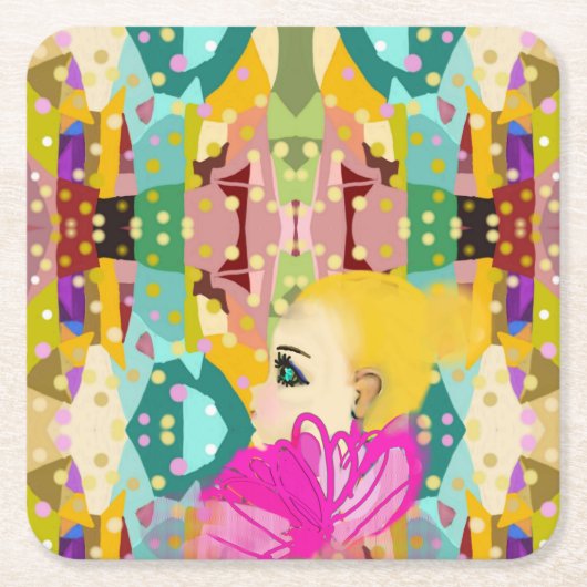 Fantasieland Rechteckiger Pappuntersetzer (Vorderseite)