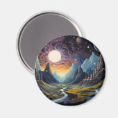 Fantasielandschaft Magnet (Vorderseite/Rückseite)