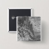 Fantasielandschaft mit Stadt und Schloss Button (Vorne & Hinten)