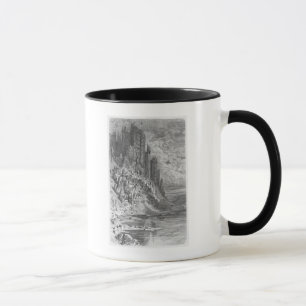 Fantasielandschaft mit Stadt und Schloss Tasse