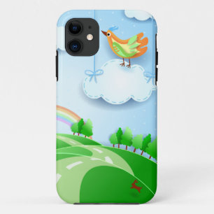 Fantasielandschaft mit Vogel, iPhone5 Fall Case-Mate iPhone Hülle