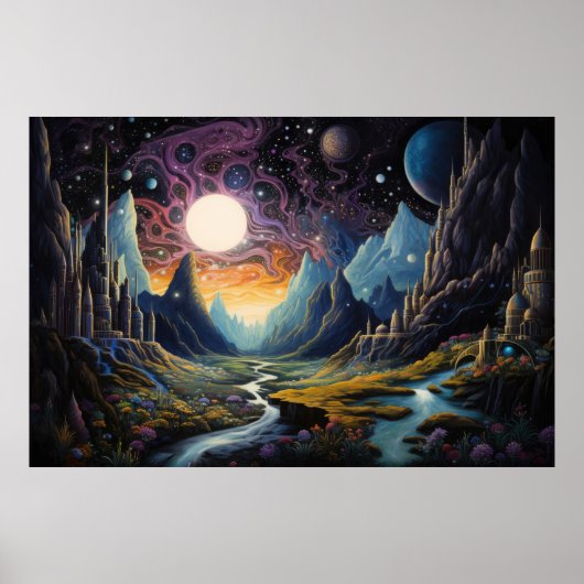 Fantasielandschaft Poster (Vorne)