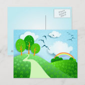 Fantasielandschaft, Postkarte (Vorne/Hinten)