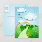 Fantasielandschaft, Postkarte (Vorne/Hinten)