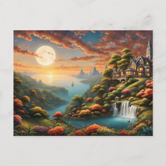 Fantasielandschaft Postkarte (Vorderseite)