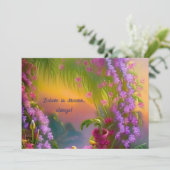 Fantasielandschaft, tropisch und verträumt - einladung (Stehend Vorderseite)