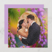 Fantasielandschaft, tropisch und verträumt save the date (Vorne/Hinten)