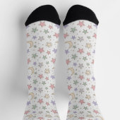 Fantasiemond-Stern-Muster Socken (Oben)
