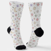 Fantasiemond-Stern-Muster Socken (Gewinkelt)