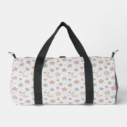 Fantasiemond-Sternenmuster Duffle Bag (Vorderseite)