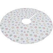 Fantasiemond-Sternenmuster Polyester Weihnachtsbaumdecke (Schrägansicht)