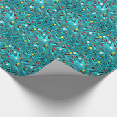 Fantasiemuster azul geschenkpapier (Ecke)