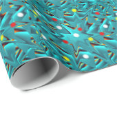 Fantasiemuster azul geschenkpapier (Rolleneckpunkt)