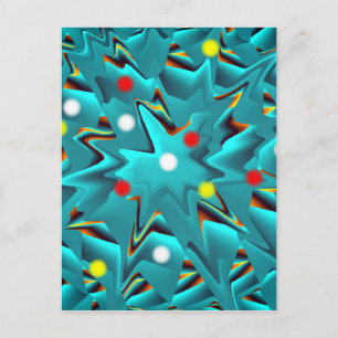 Fantasiemuster azul postkarte