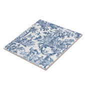 Fantasiemythische Kreaturen Vintag Toile-Blue Fliese (Seite)