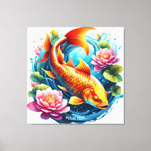 FantasieNiedliche Blume des lebhaften Fischmeers Leinwanddruck
