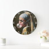 FantasieNiedliches Rosa-Bläschen Große Wanduhr (Zuhause)