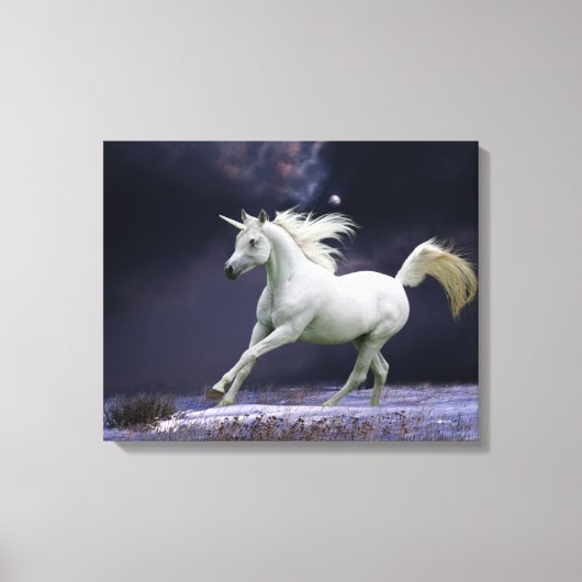 Fantasiepferde: Einhorn Leinwanddruck (Vorderseite)