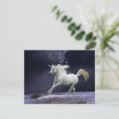 Fantasiepferde: Einhorn Postkarte (Stehend Vorderseite)